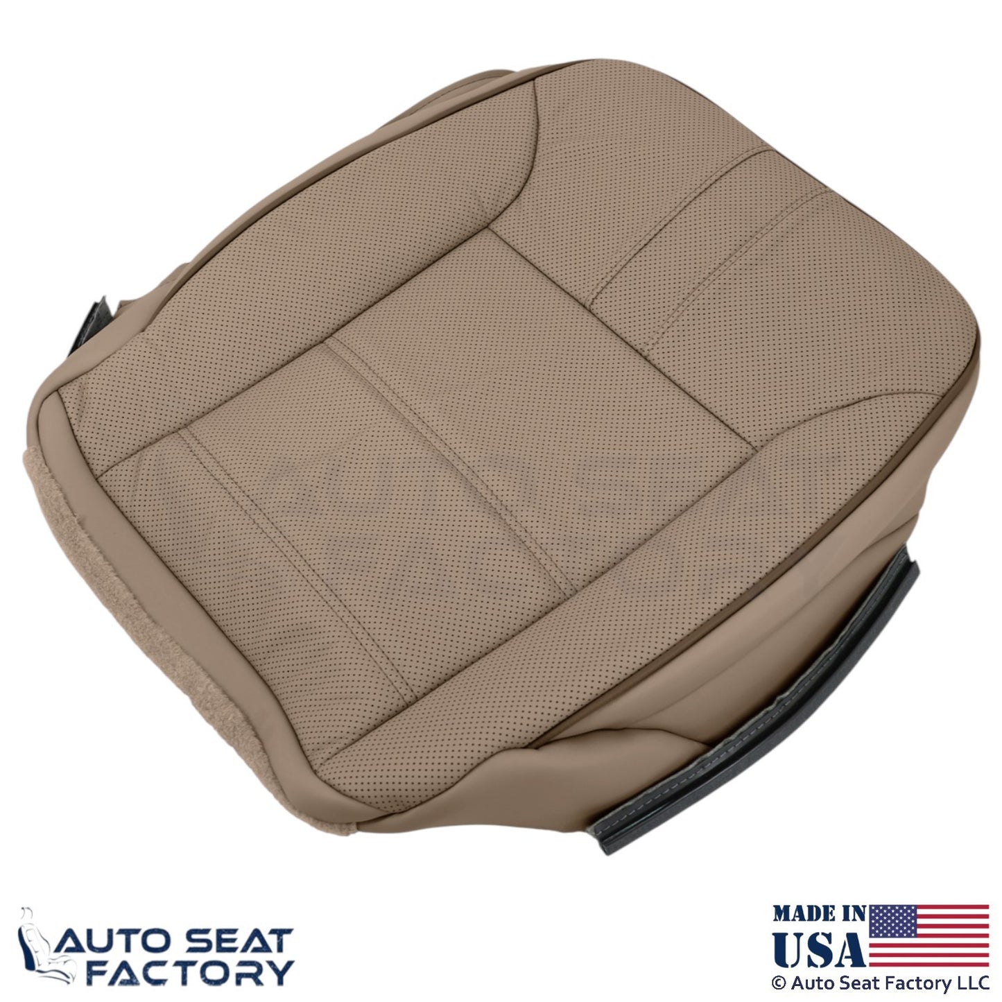 2010-2013 Fits Mercedes Benz R-Class Genuine Leather Driver Bottom Cover Tan - OEM-Style Replacement Seat Cover