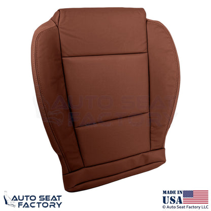 2015-2019 Fits Cadillac ATS Leather Perf Front Driver Bottom Seat Cover Brown - OEM-Style Replacement Seat Cover