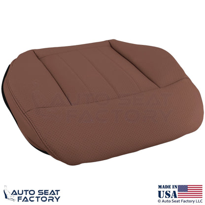 2010-16 For Mercedes Benz E550 Genuine Leather Perf Passenger Bottom Cover Brown - OEM-Style Replacement Seat Cover