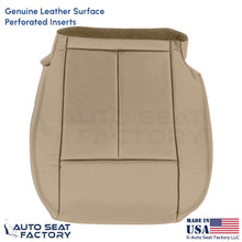 2013-2018 Fits Nissan Altima Sedan Genuine Leather Driver Bottom Cover Beige - OEM-Style Replacement Seat Cover