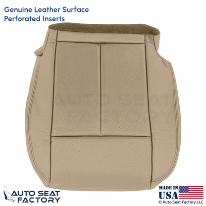 2013-2018 Fits Nissan Altima Sedan Genuine Leather Driver Bottom Cover Beige - OEM-Style Replacement Seat Cover