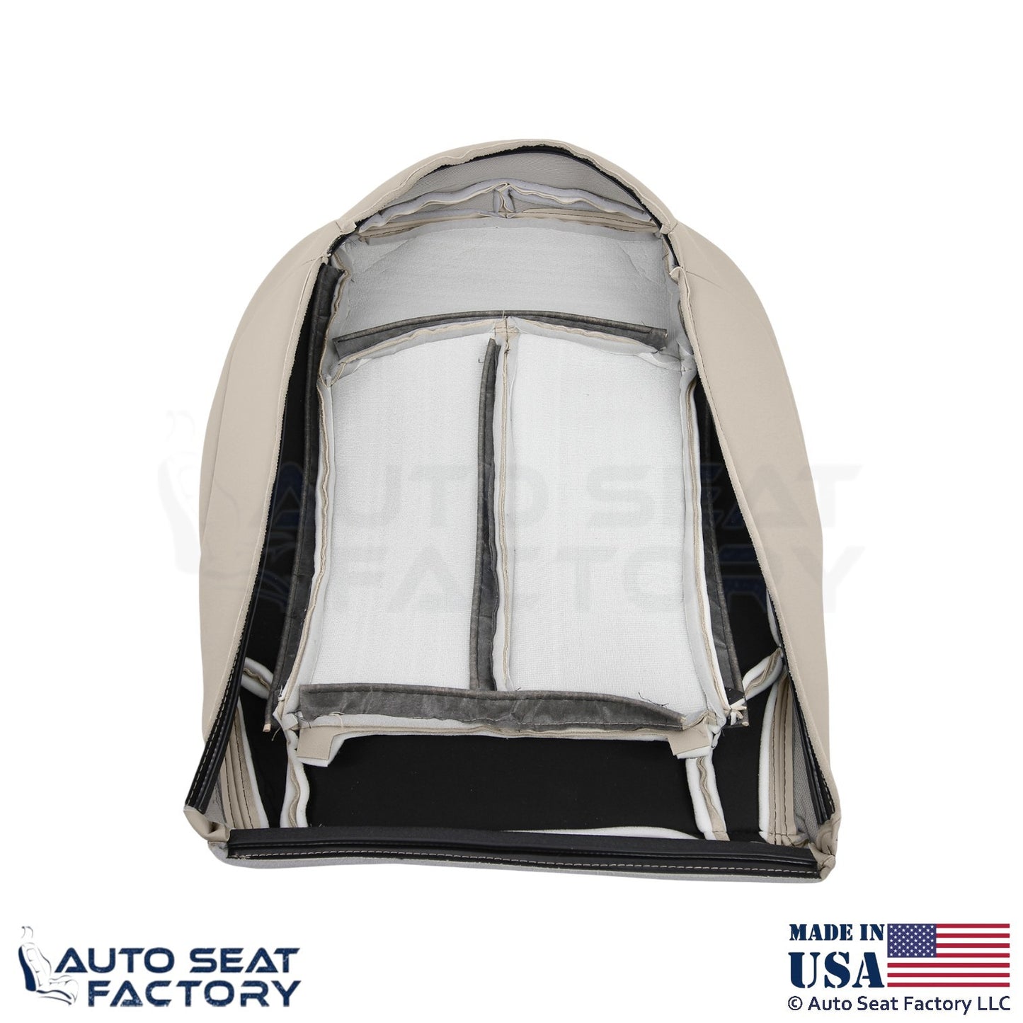 2009 Fits Mercedes Benz CLK350 Genuine Leather Driver Bottom Seat Cover Stone - OEM-Style Replacement Seat Cover