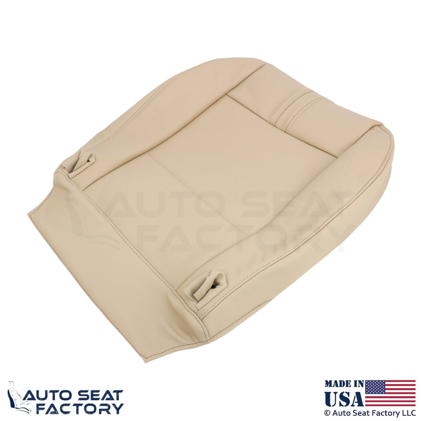 2003-2010 Fits BMW X3 Leatherette Front Driver Bottom Seat Cover Sand Beige - OEM-Style Replacement Seat Cover