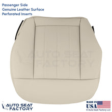 2010-13 For Mercedes Benz E550 Genuine Leather Prf Passenger Bottom Cover Almond - OEM-Style Replacement Seat Cover
