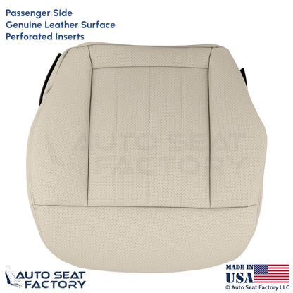2010-13 For Mercedes Benz E550 Genuine Leather Prf Passenger Bottom Cover Almond - OEM-Style Replacement Seat Cover