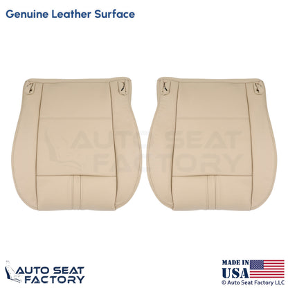 2003-2010 Fits BMW X3 Genuine Leather Front Bottom Replacement Covers Sand Beige - OEM-Style Replacement Seat Cover