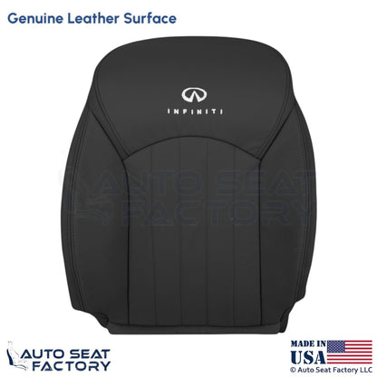 2008-2012 For Infiniti EX35 Genuine Leather Front Driver Top Seat Cover Graphite - OEM-Style Replacement Seat Cover