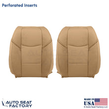 2013-2014 Fits Cadillac ATS Leather Perf Front Top Seat Covers Caramel - OEM-Style Replacement Seat Cover