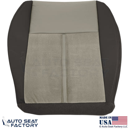 2006-07 For Jeep Grand Cherokee Leather Suede Insert Passenger Bottom Cover Gray - OEM-Style Replacement Seat Cover