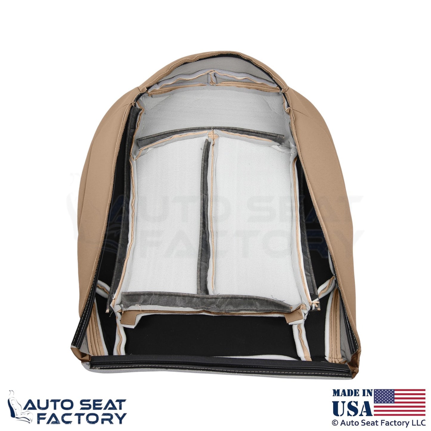 2009 Fits Mercedes Benz CLK350 Genuine Leather Front Bottom Seat Covers Beige - OEM-Style Replacement Seat Cover