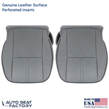 2010-2012 Fits Lincoln MKZ Genuine Leather Perf Front Bottom Seat Covers Gray - OEM-Style Replacement Seat Cover