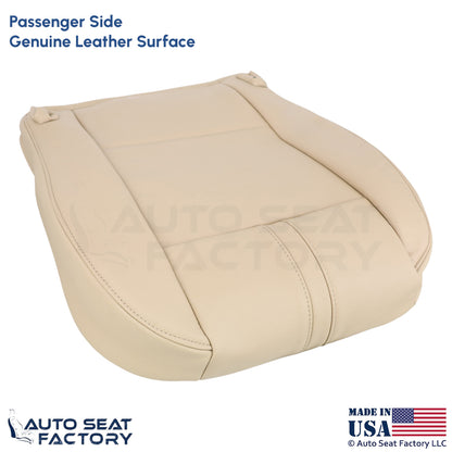 2003-2010 Fits BMW X3 Genuine Leather Front Passenger Bottom Cover Sand Beige - OEM-Style Replacement Seat Cover
