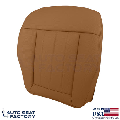 2010-2016 For Mercedes Benz E550 E350 Leatherette Perf Driver Bottom Cover Beige - OEM-Style Replacement Seat Cover