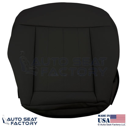 2010-2016 For Mercedes Benz E550 E350 Leatherette Perf Driver Bottom Cover Black - OEM-Style Replacement Seat Cover