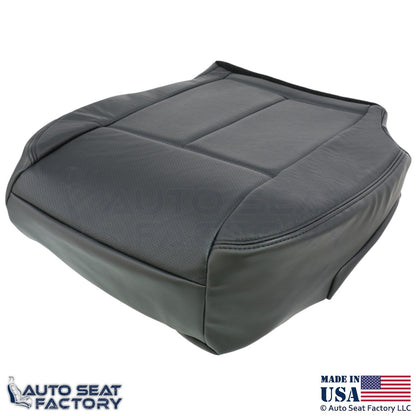 2013-2018 Fits Nissan Altima Sedan Genuine Leather Driver Bottom Cover Charcoal - OEM-Style Replacement Seat Cover