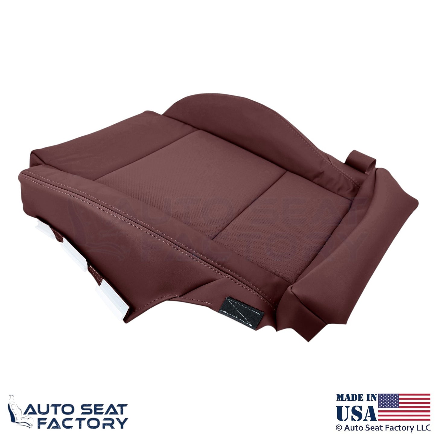 2013-2019 For Cadillac ATS Leatherette Front Driver Side Seat Covers Morello Red - OEM-Style Replacement Seat Cover