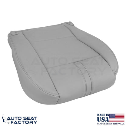 2003-2008 Fits BMW X3 Genuine Leather Front Bottom Replacement Seat Covers Gray - OEM-Style Replacement Seat Cover