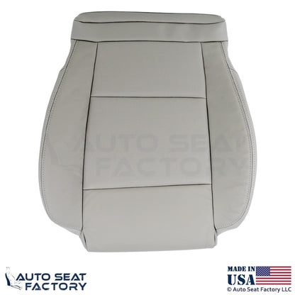 2013-2019 Fits Cadillac ATS Leather Perf Front Seat Covers Light Platinum - OEM-Style Replacement Seat Cover
