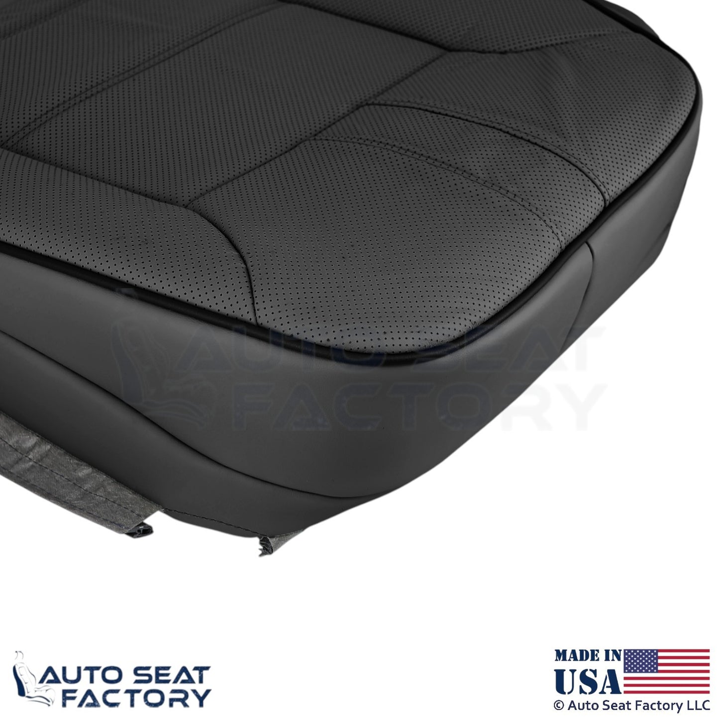 2010-2013 Fits Mercedes Benz R-Class Genuine Leather Front Bottom Covers Black - OEM-Style Replacement Seat Cover