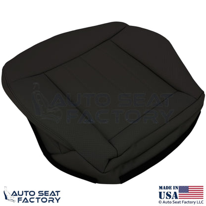 2010-16 For Mercedes Benz E550 Genuine Leather Perf Passenger Bottom Cover Black - OEM-Style Replacement Seat Cover