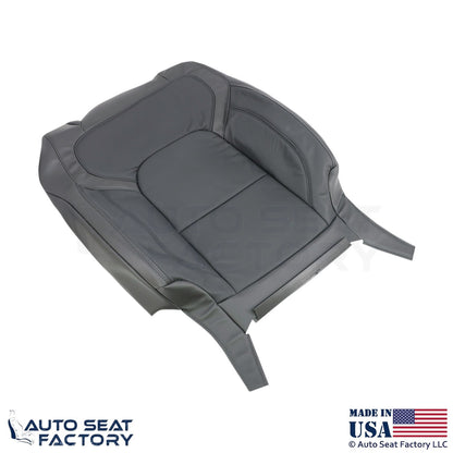 2020 Fits Dodge Ram 1500 Quad Cab Genuine Leather Passenger Top Seat Cover Black - OEM-Style Replacement Seat Cover