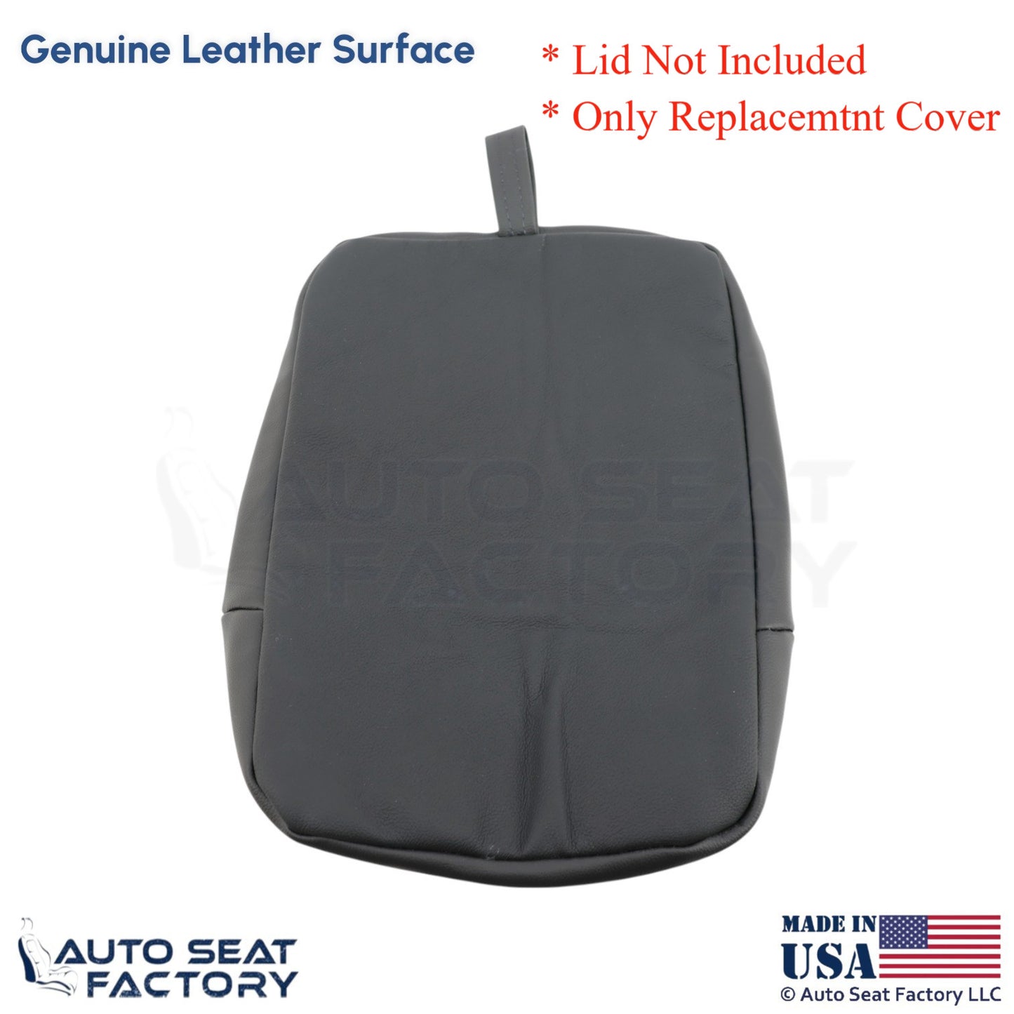 2020 For Dodge Ram 1500 Quad Cab Genuine Leather Rear Center Console Cover Black - OEM-Style Replacement Seat Cover