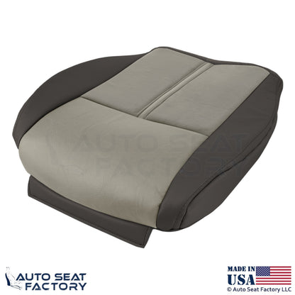 2006-2007 Fits Jeep Grand Cherokee Leather Suede Insert Bottom Seat Covers Gray - OEM-Style Replacement Seat Cover