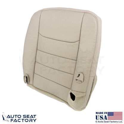 1999-2001 Fits Lincoln Town Car Genuine Leather Front Seat Covers Lt. Parchment - OEM-Style Replacement Seat Cover