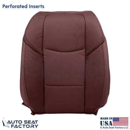 2013-2019 Fits Cadillac ATS Leather Perf Front Driver Top Seat Cover Morello Red - OEM-Style Replacement Seat Cover