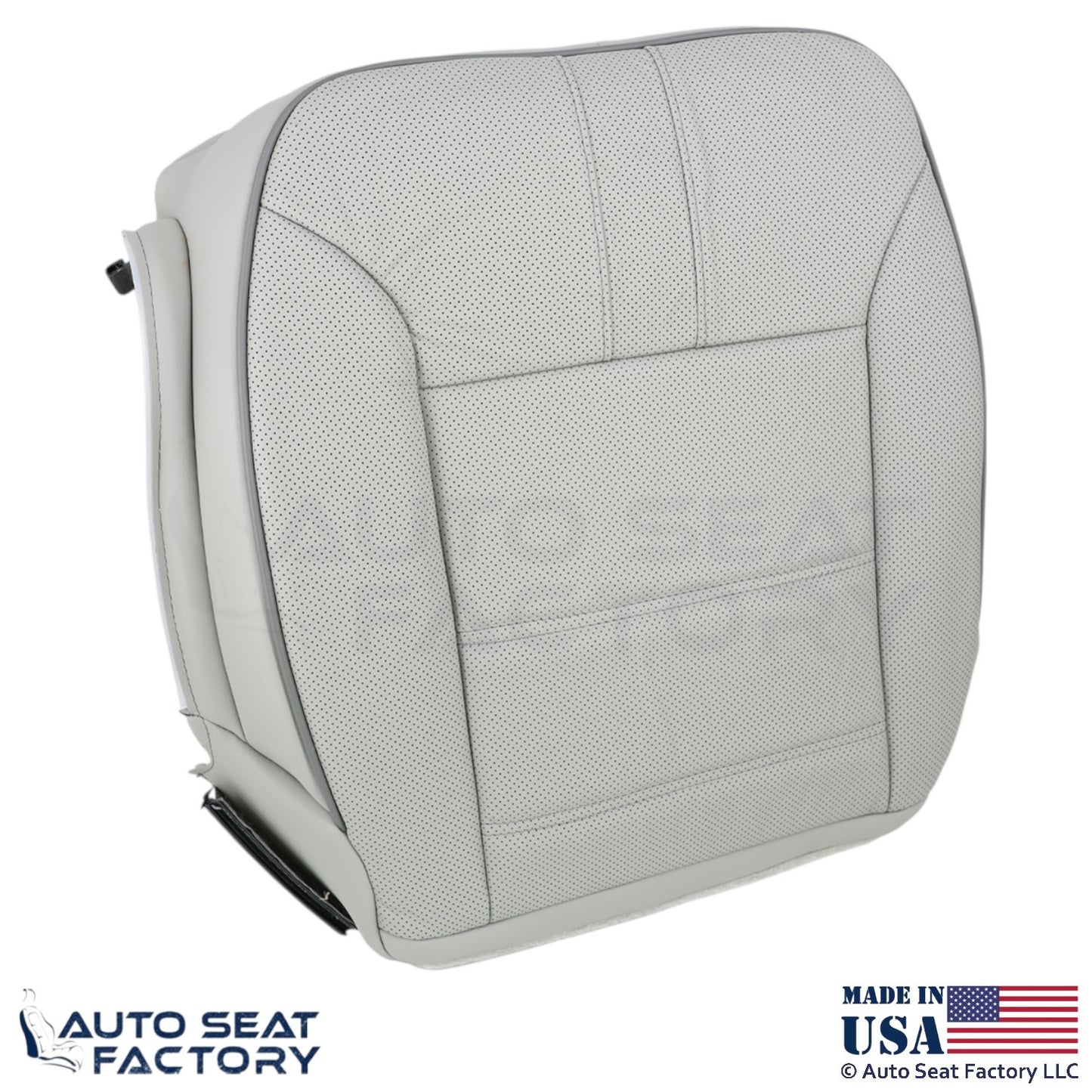 2010-2013 Fits Mercedes Benz R-Class Genuine Leather Passenger Bottom Cover Gray - OEM-Style Replacement Seat Cover