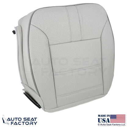 2010-2013 Fits Mercedes Benz R-Class Genuine Leather Passenger Bottom Cover Gray - OEM-Style Replacement Seat Cover