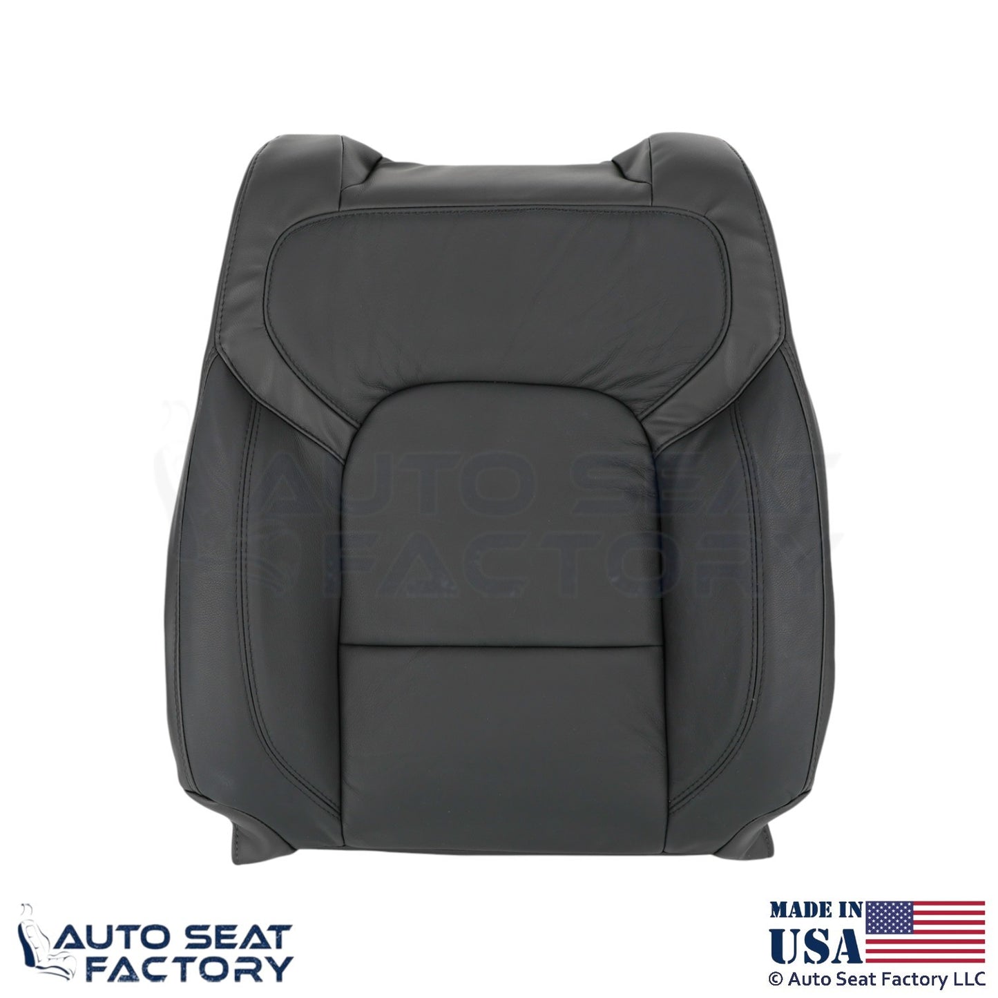 2020 Fits Dodge Ram 1500 Quad Cab Genuine Leather Passenger Seat Covers Black - OEM-Style Replacement Seat Cover