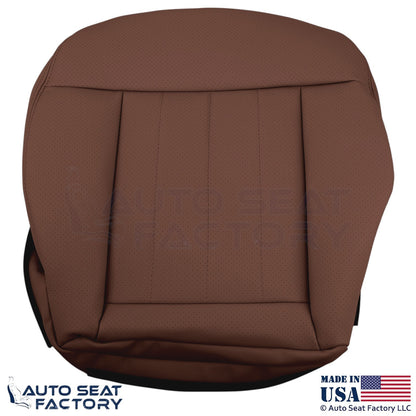2010-16 For Mercedes Benz E550 Genuine Leather Perf Passenger Bottom Cover Brown - OEM-Style Replacement Seat Cover