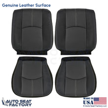 2008-2011 For Mazda Tribute Genuine Leather Seat Covers Black with White Stitch - OEM-Style Replacement Seat Cover