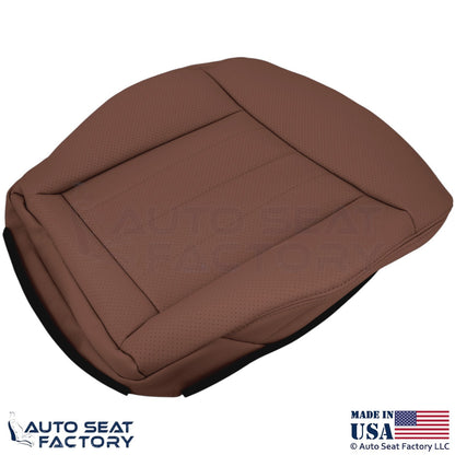 2010-2016 Fits Mercedes Benz E550 E350 Leatherette Perf. Bottom Covers Chestnut - OEM-Style Replacement Seat Cover