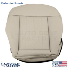 2014-2016 For Mercedes Benz E550 Leatherette Perf Driver Bottom Cover Silk Beige - OEM-Style Replacement Seat Cover
