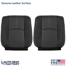 2008-2011 For Mazda Tribute Genuine Leather Top Seat Covers Black w/ White Stch - OEM-Style Replacement Seat Cover