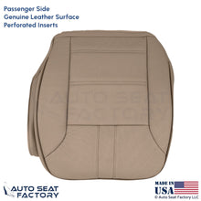 2010-2013 Fits Mercedes Benz R-Class Genuine Leather Passenger Bottom Cover Tan - OEM-Style Replacement Seat Cover