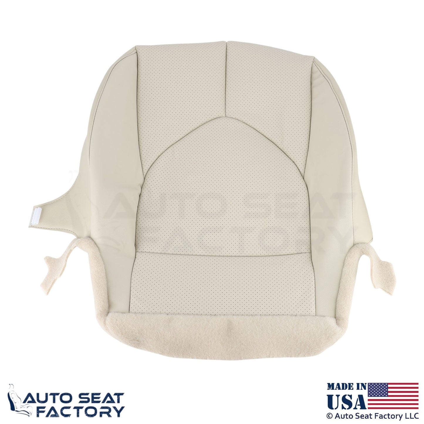 2020-2023 Fits Toyota Highlander Genuine Leather Driver Bottom Seat Cover Beige - OEM-Style Replacement Seat Cover