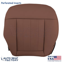 2010-2016 Fits Mercedes Benz E550 Leatherette Perf. Driver Bottom Cover Chestnut - OEM-Style Replacement Seat Cover