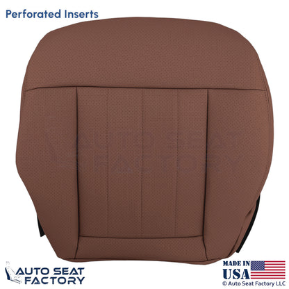 2010-2016 Fits Mercedes Benz E550 Leatherette Perf. Driver Bottom Cover Chestnut - OEM-Style Replacement Seat Cover