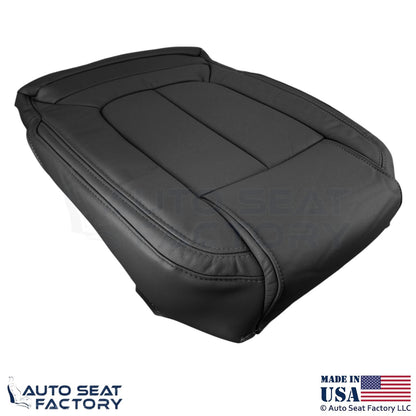 2014-2016 Fits Buick LaCrosse Genuine Leather Front Bottom Seat Covers Ebony - OEM-Style Replacement Seat Cover