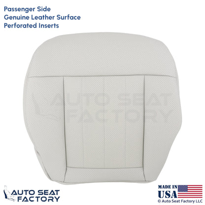 2014-2016 For Mercedes Benz E550 Genuine Leather Perf Passenger Bottom Cover Gry - OEM-Style Replacement Seat Cover