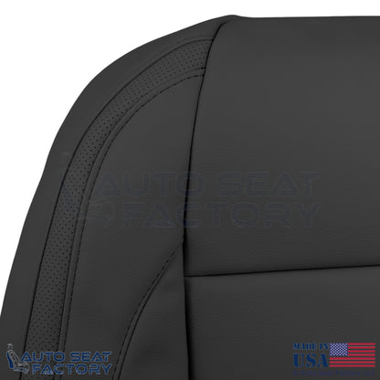 2008-2013 Fits Volvo C70 Leather Perforated Front Passenger Seat Covers Offblack - OEM-Style Replacement Seat Cover