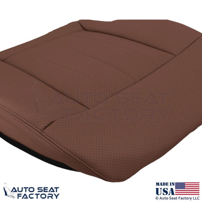 2010-2016 Fits Mercedes Benz E550 Genuine Leather Perf. Bottom Covers Chestnut - OEM-Style Replacement Seat Cover