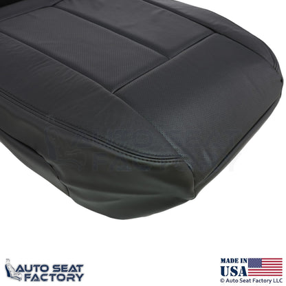 2013-2018 For Nissan Altima Sedan Genuine Leather Bottom Seat Covers Charcoal - OEM-Style Replacement Seat Cover