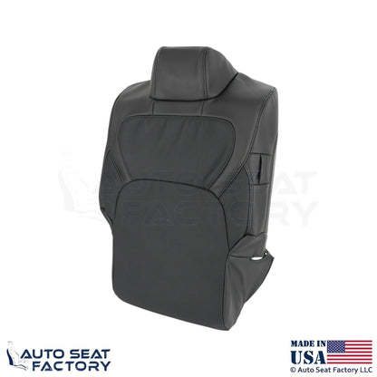 2020 Fits Dodge Ram 1500 Quad Cab Genuine Leather Front & Jump Top Covers Black - OEM-Style Replacement Seat Cover