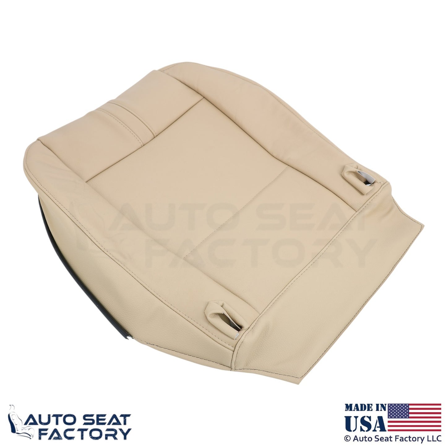 2003-2010 Fits BMW X3 Genuine Leather Front Bottom Replacement Covers Sand Beige - OEM-Style Replacement Seat Cover
