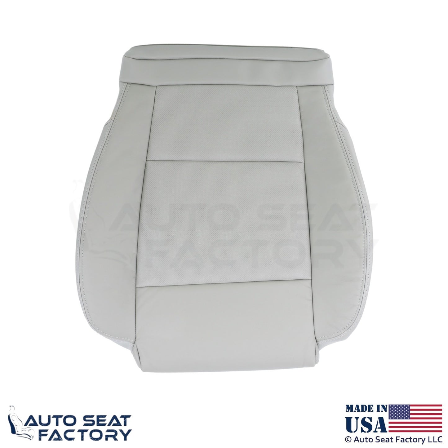 2015-2019 Fits Cadillac ATS Leather Front Bottom Seat Covers Light Neutral - OEM-Style Replacement Seat Cover