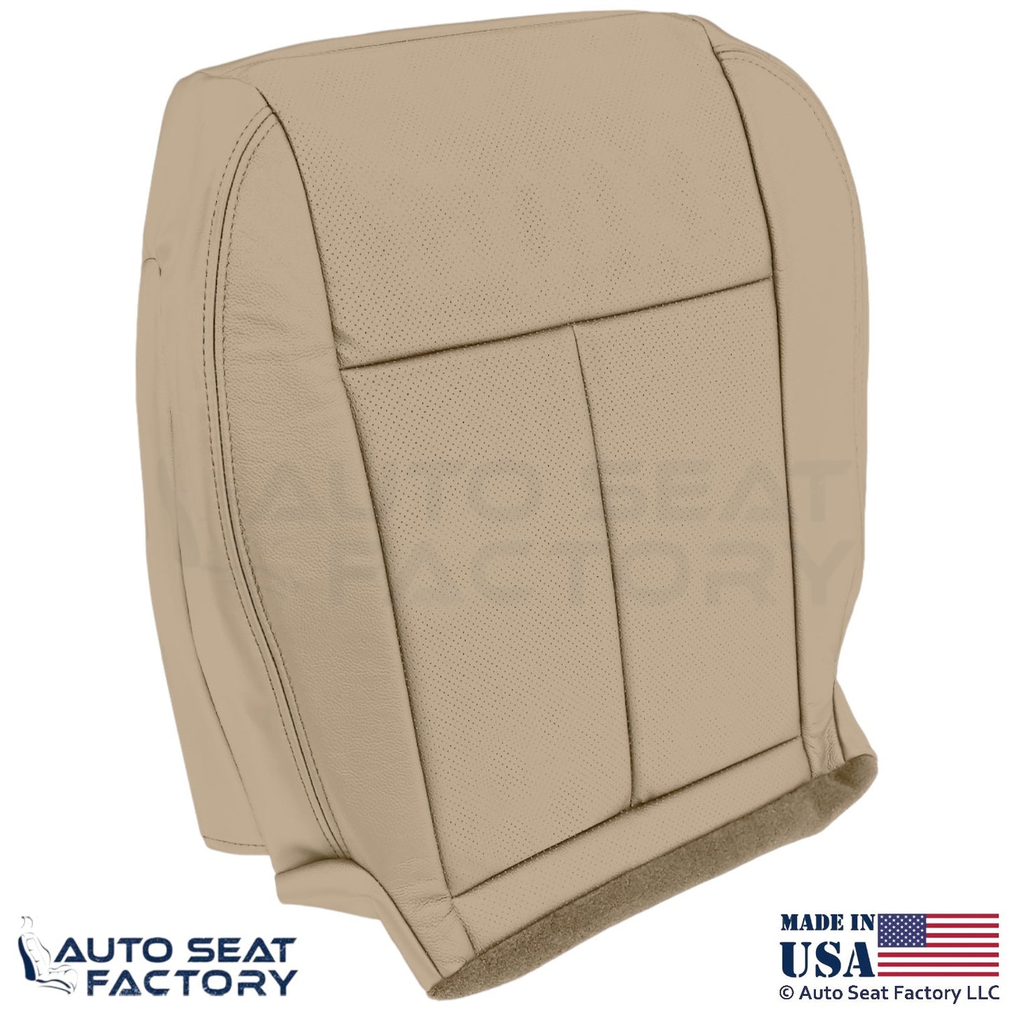 2013-2018 Fits Nissan Altima Sedan Genuine Leather Passenger Bottom Cover Beige - OEM-Style Replacement Seat Cover